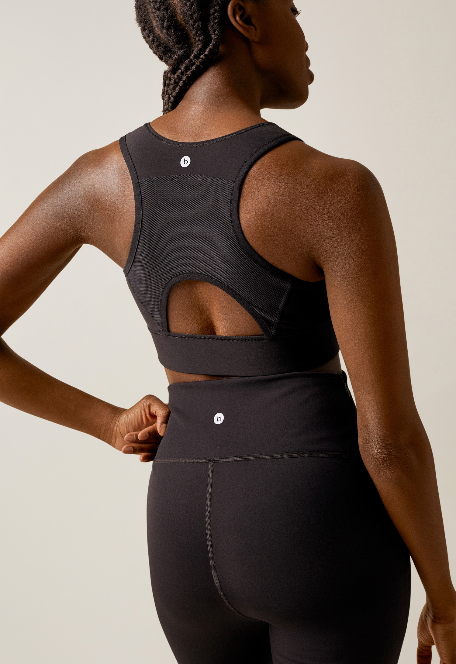 Amme-BH i techfleece - Svart gallery