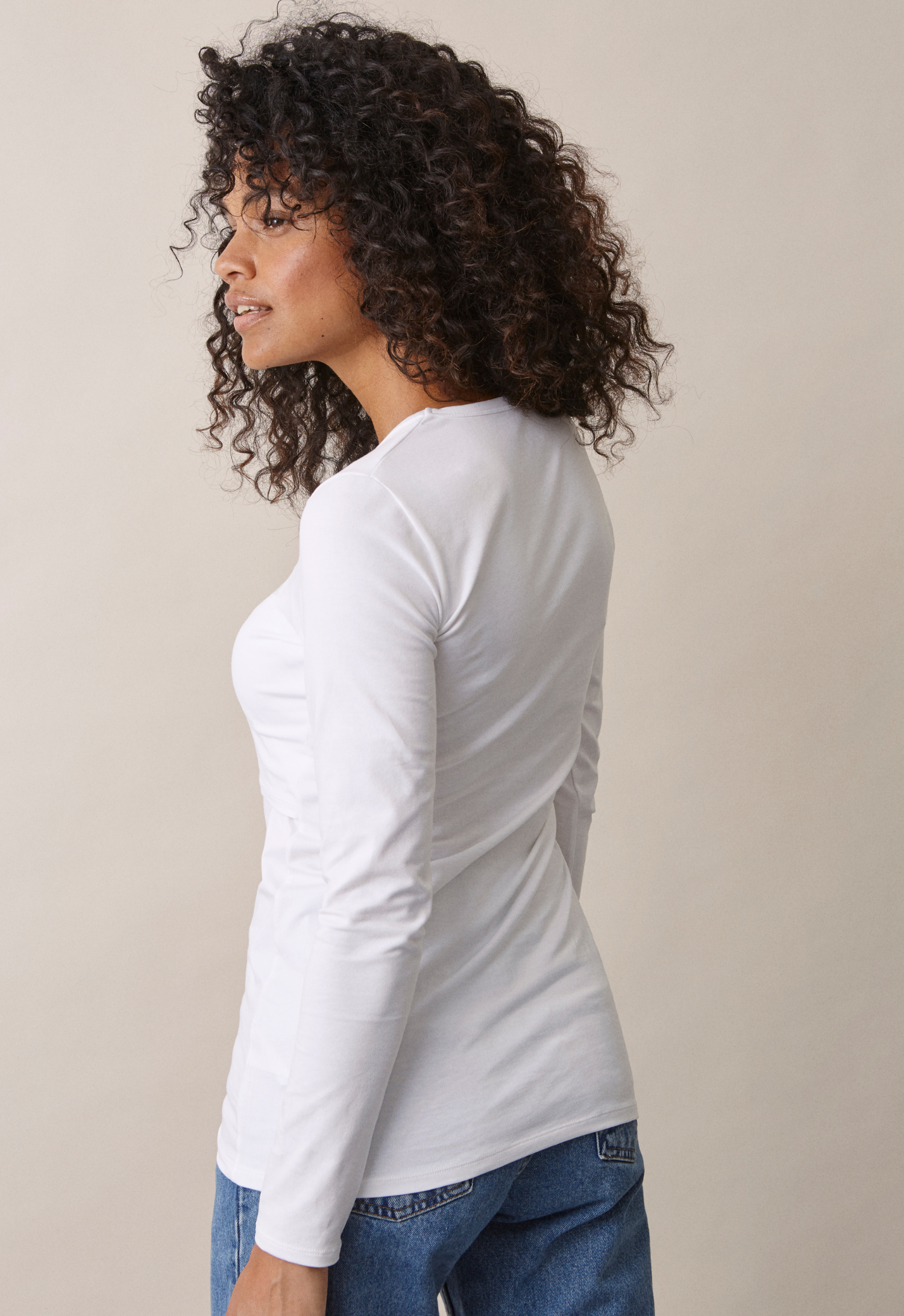 Langermet ammetopp - Hvit gallery