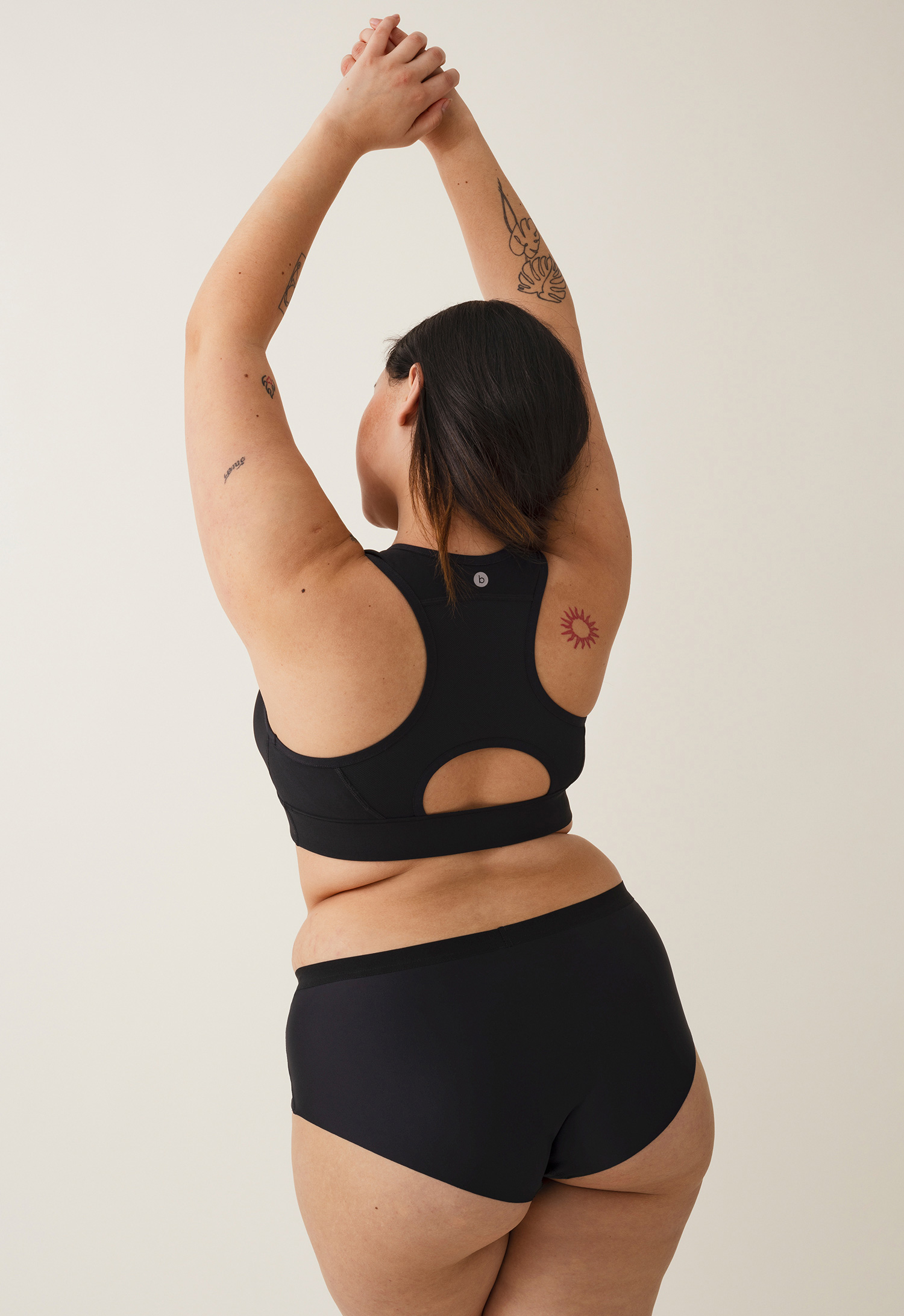 Menstruasjonstruse - Sømløs hipster - Svært lett - Svart gallery