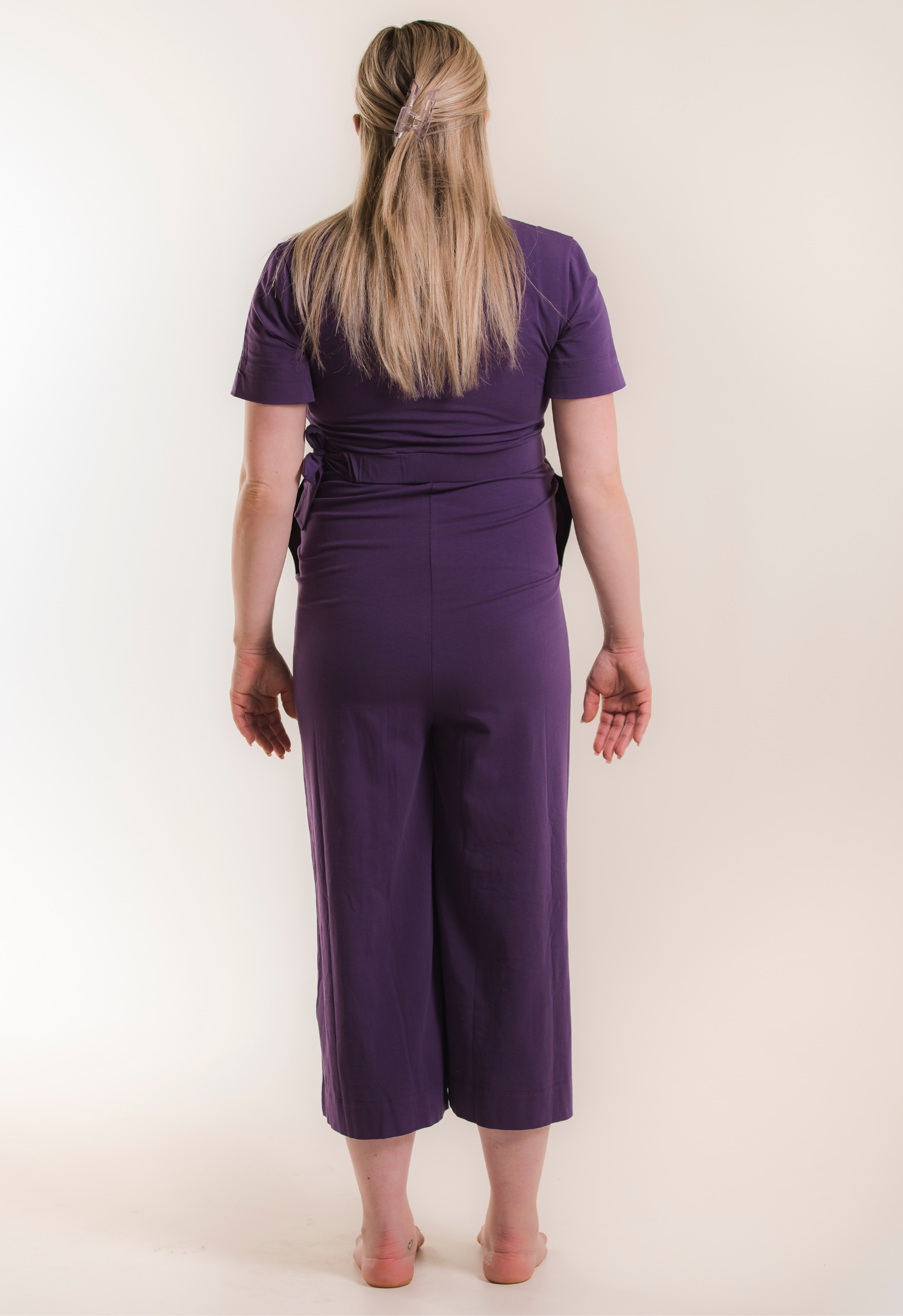 Jumpsuit for gravide med ammefunksjon - Lilla gallery