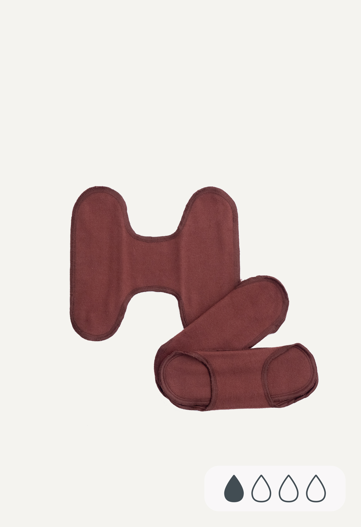 Vaskbare truseinnlegg - Snap free - Mørkerød