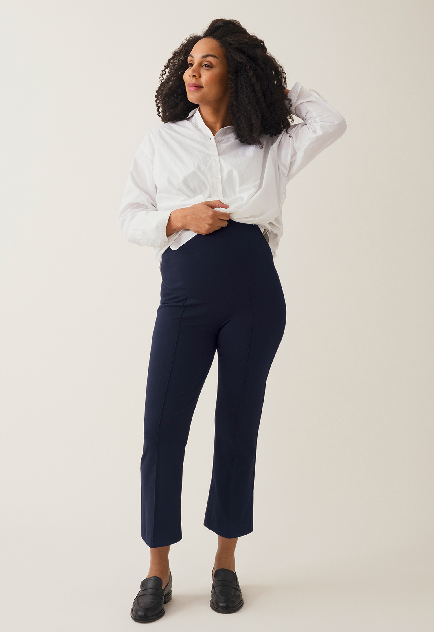 Dressbukser til gravide - Mørkeblå