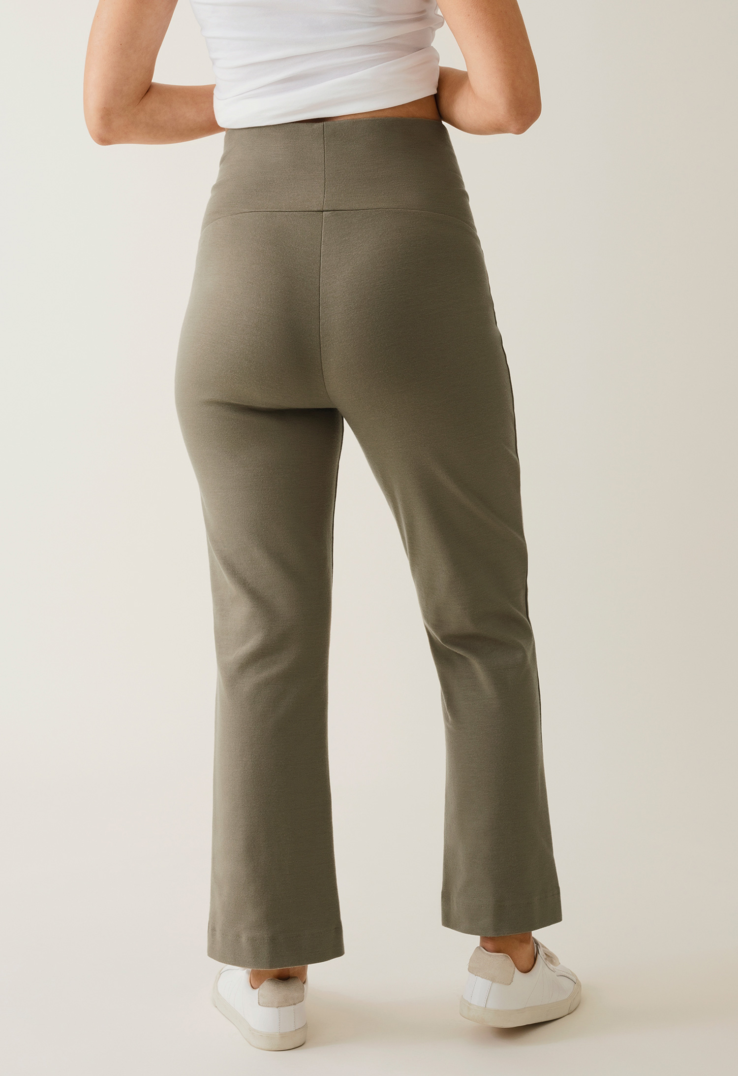 Dressbukser til gravide - Grønn khaki gallery