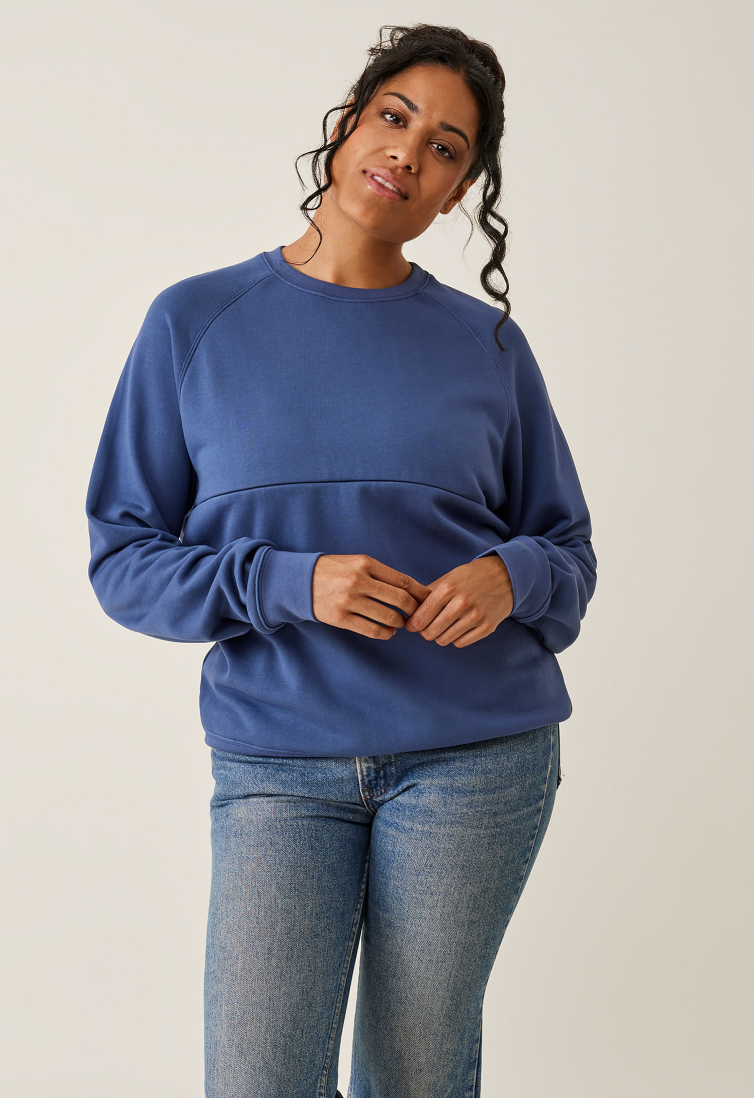 Sweatshirt med amningsfunktion - Indigo Blue gallery
