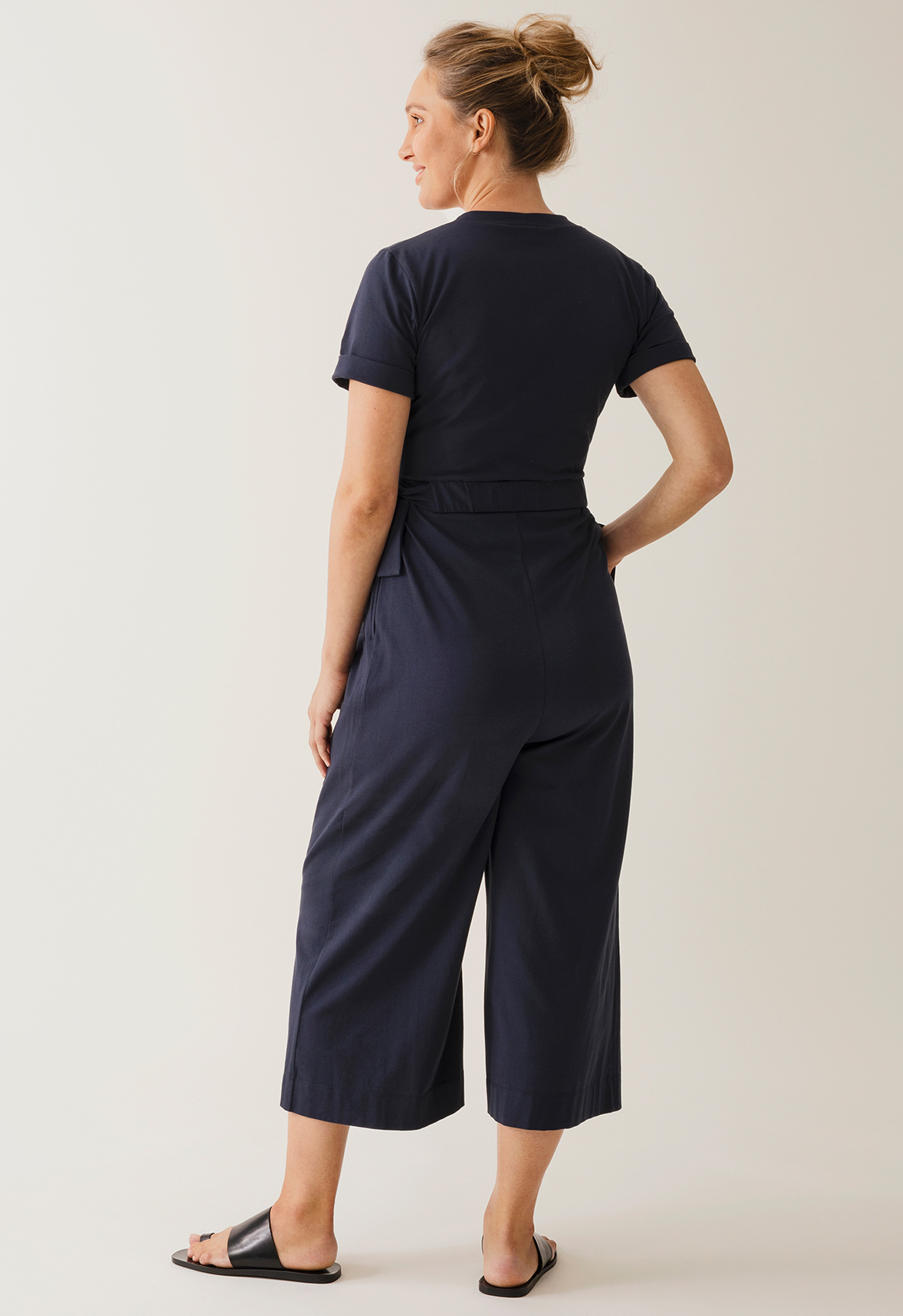 Jumpsuit for gravide med ammefunksjon - Mørkeblå gallery