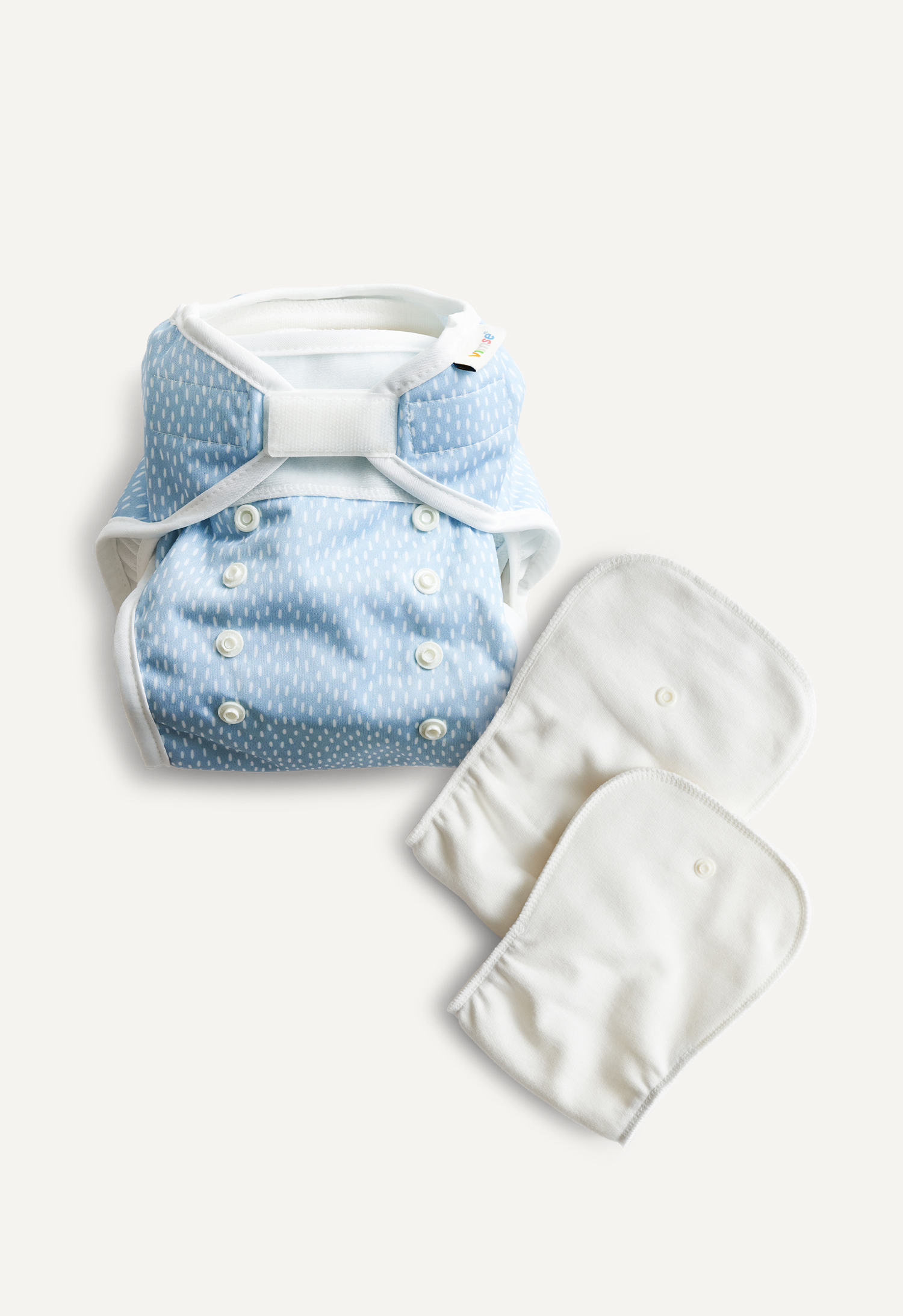 Ytterbleie og innlegg - All in Two - Blå Sprinkle