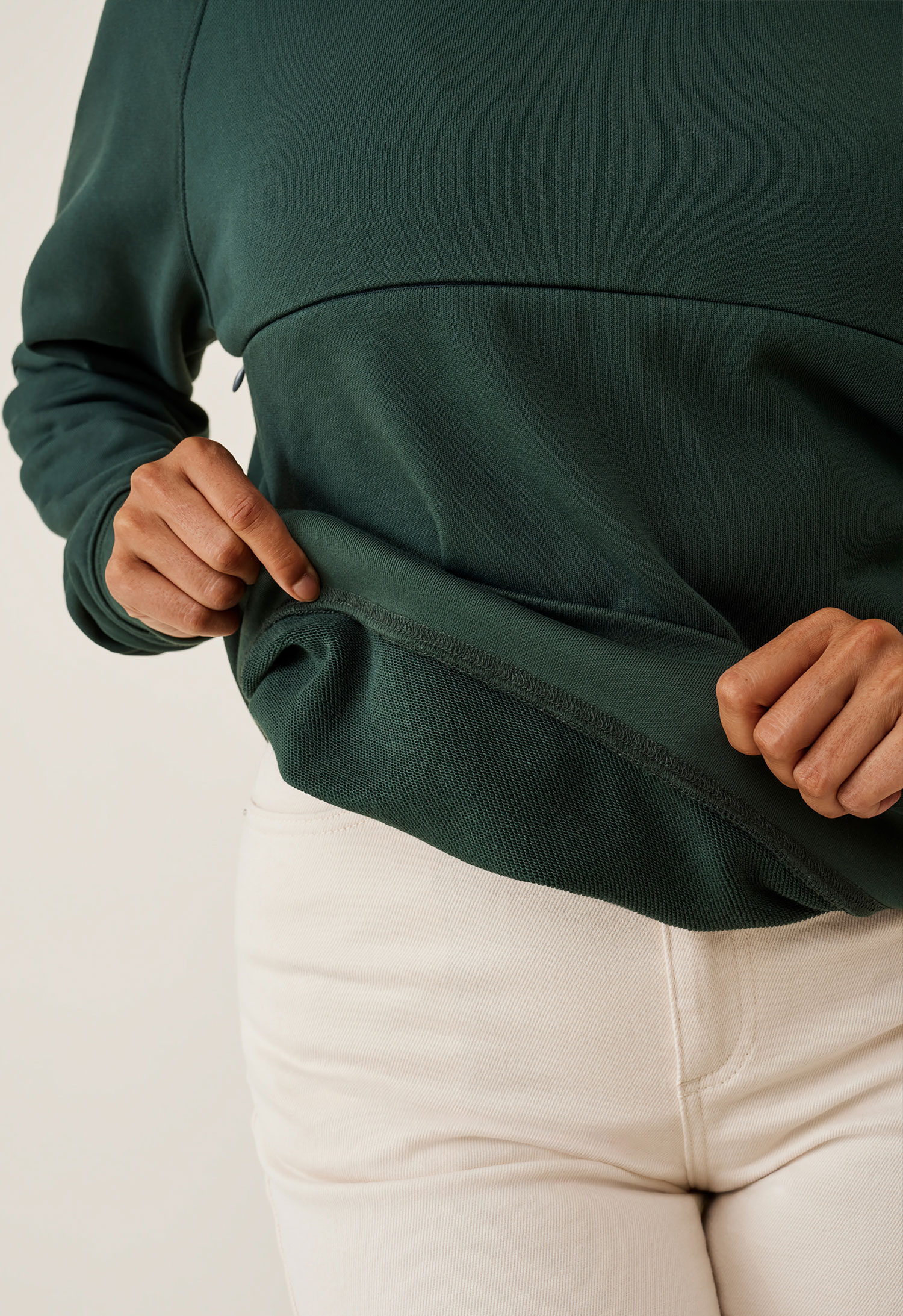 Sweatshirt med ammefunksjon - Dyp grønn gallery