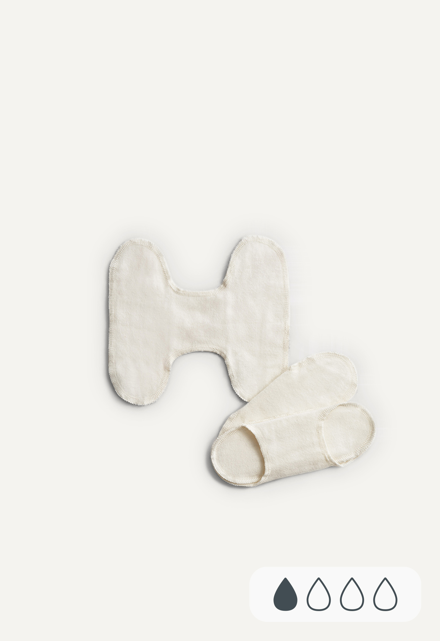 Vaskbare truseinnlegg - Snap Free - Hvit