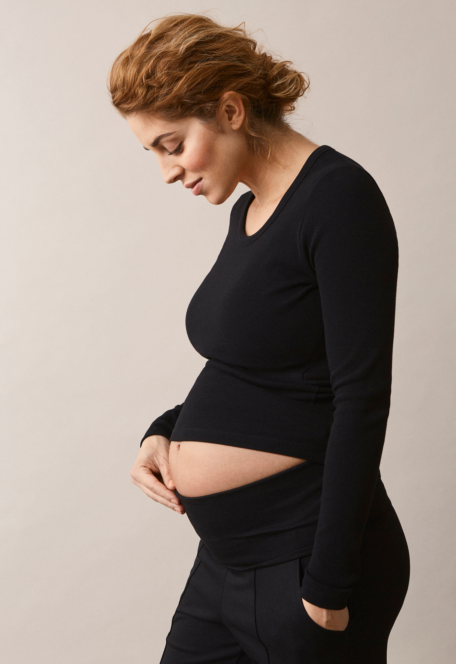 Signe langermet topp - svart gallery