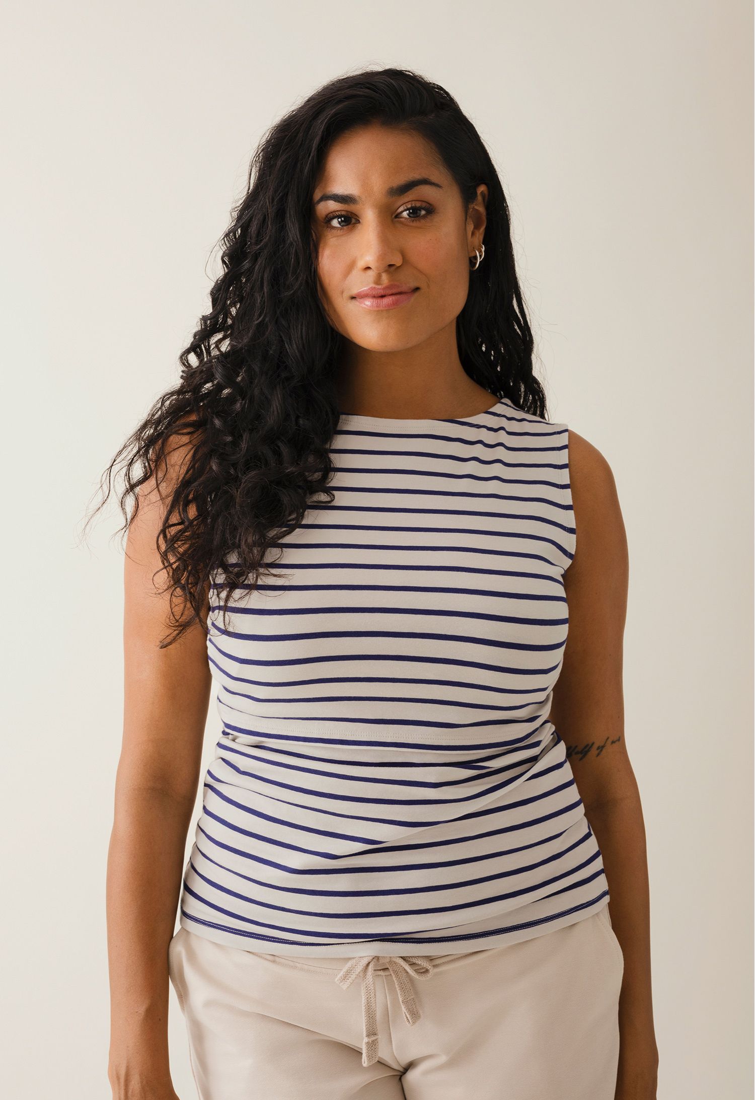 Simone s/l Topp - Havre Kobolt