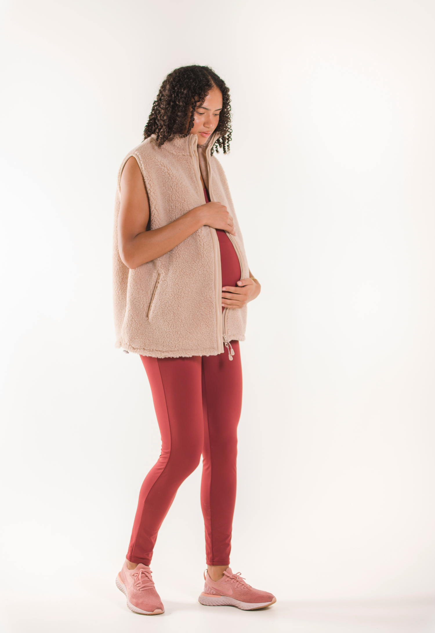 Plysj-fleecevest - beige gallery