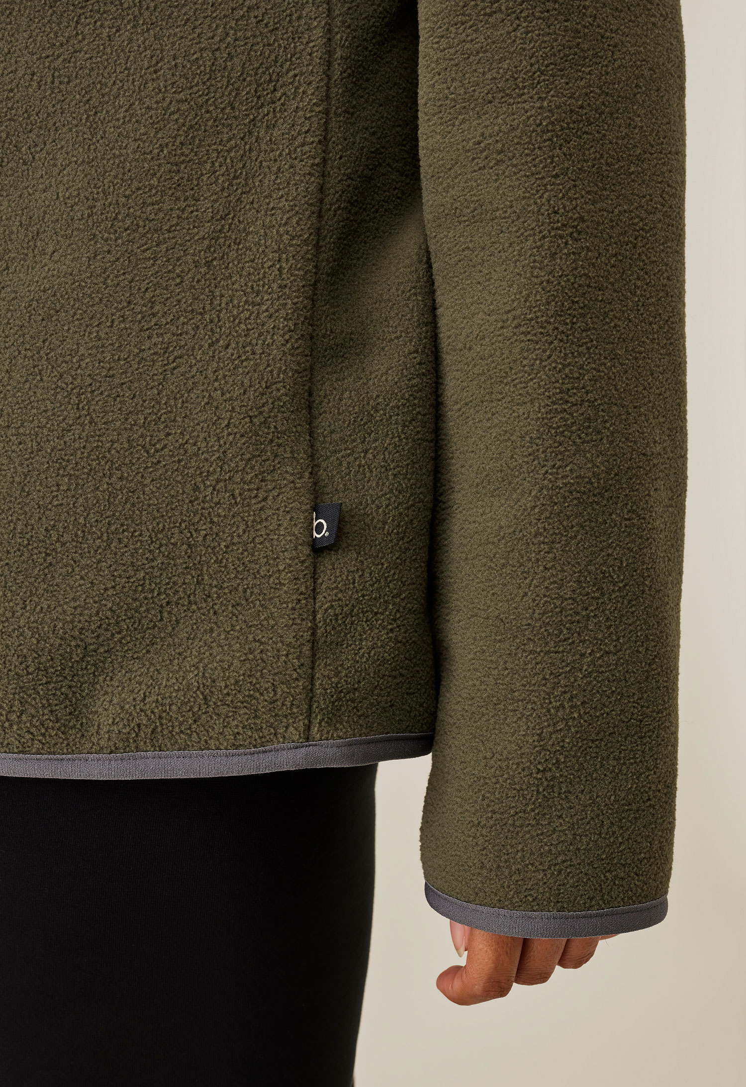 Fleecegenser med ammefunksjon - Olivgrønn gallery