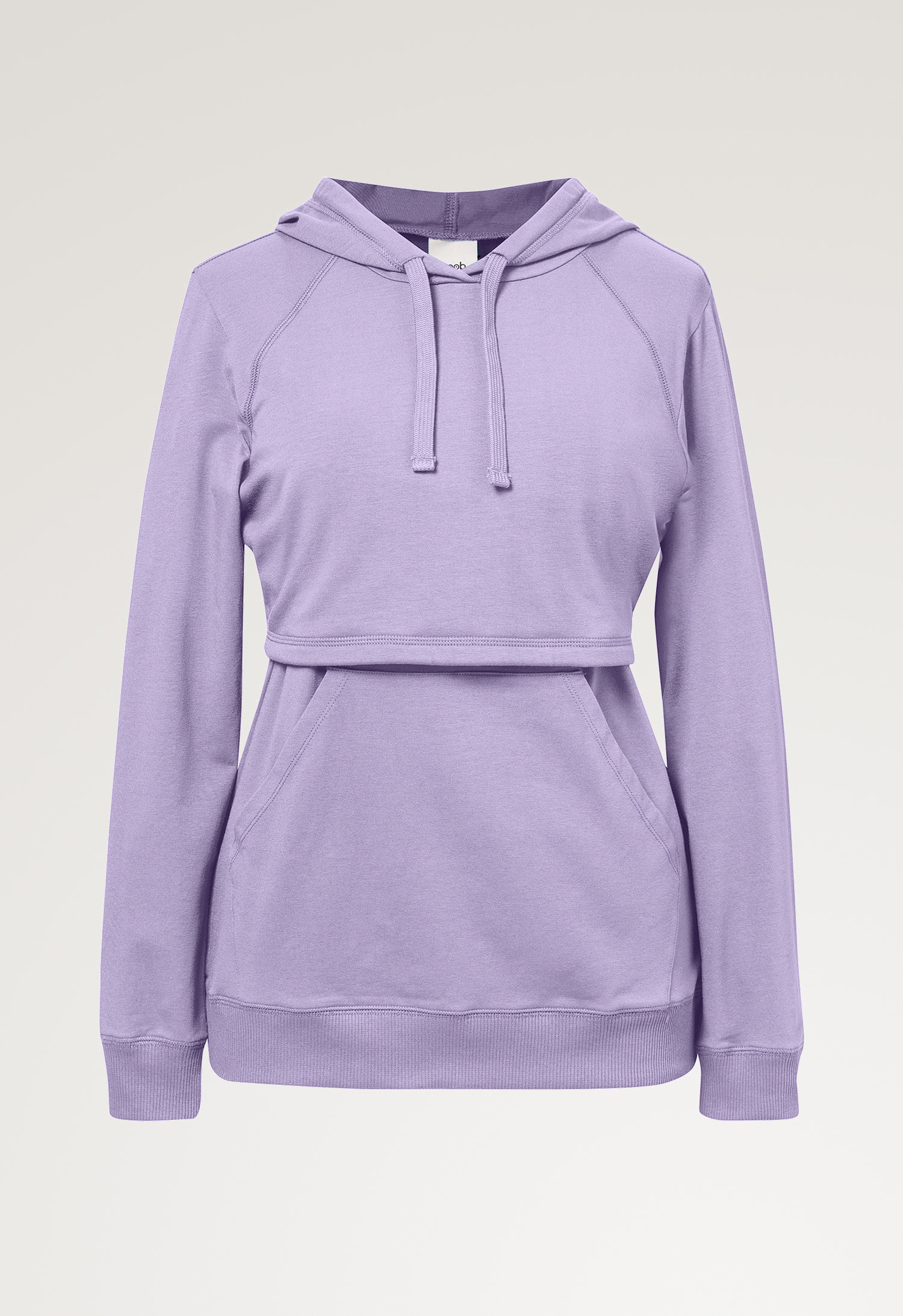 Hettegenser med ammefunksjon og fleecefôr - Lilla gallery