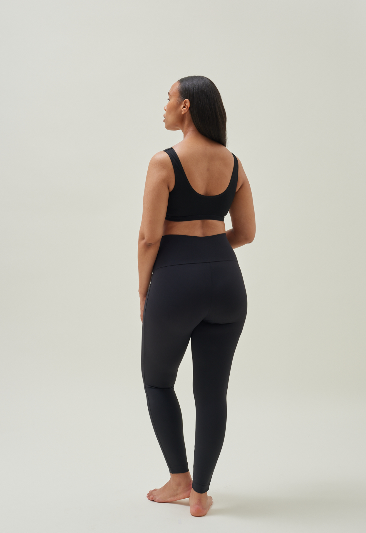 Yoga-tights til gravide - Svart gallery