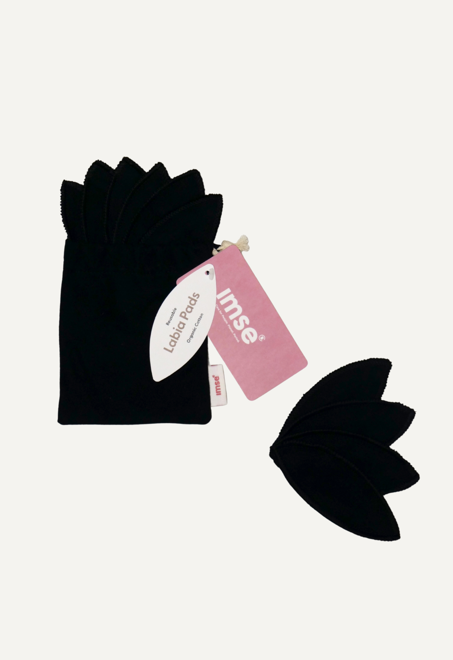 Labia-innlegg, svart, 10-pakning