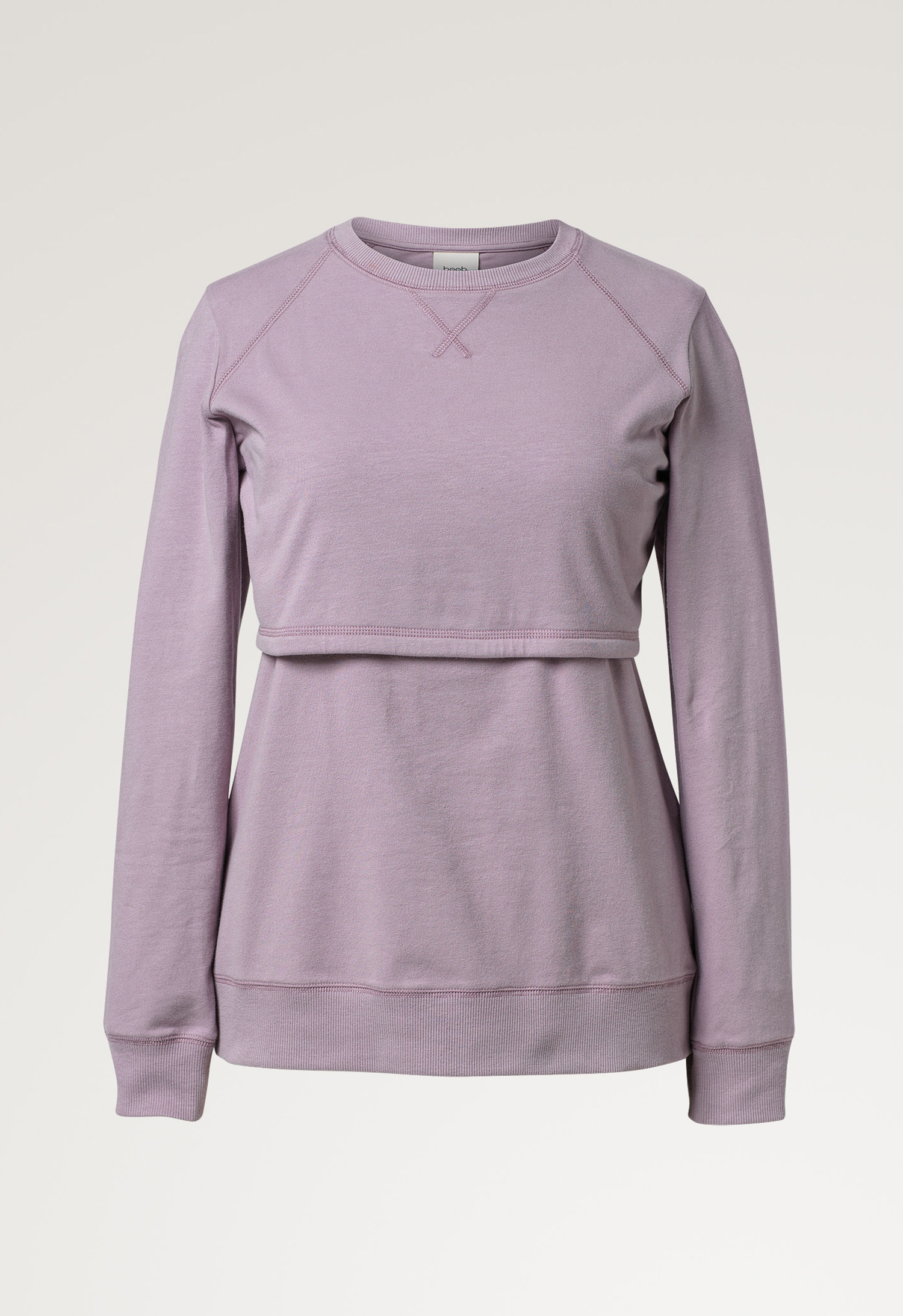 Sweatshirt med fleeceforet ammefunksjon - lavendel gallery