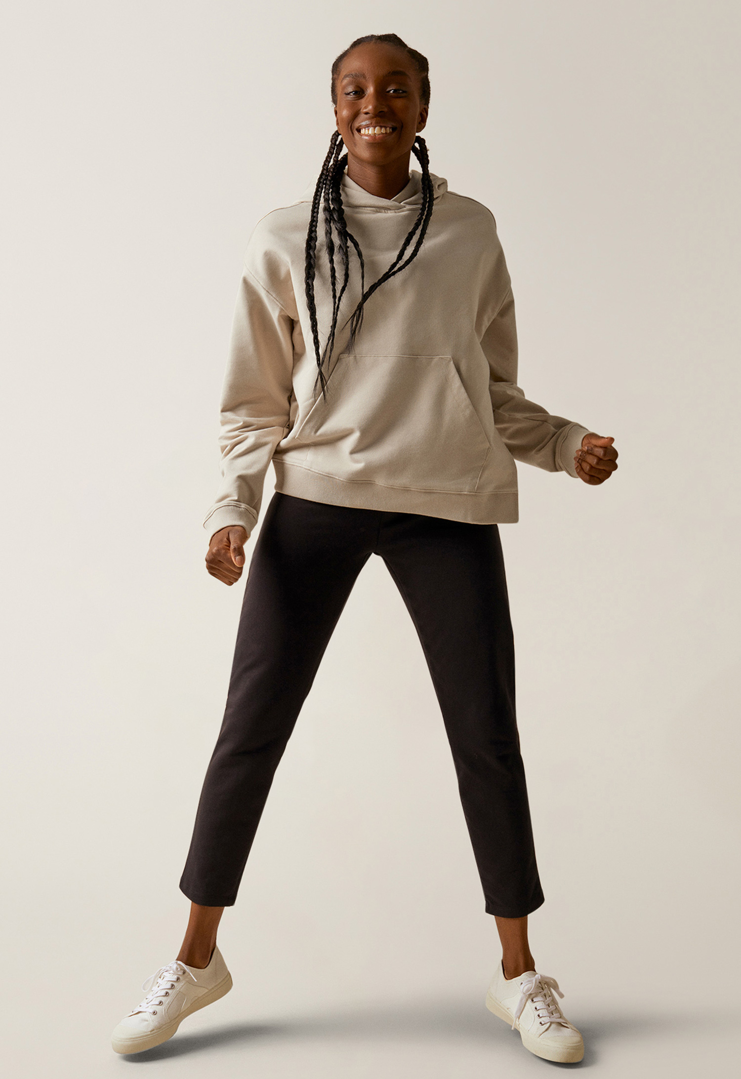 Hettegenser med ammefunksjon - Lys beige gallery