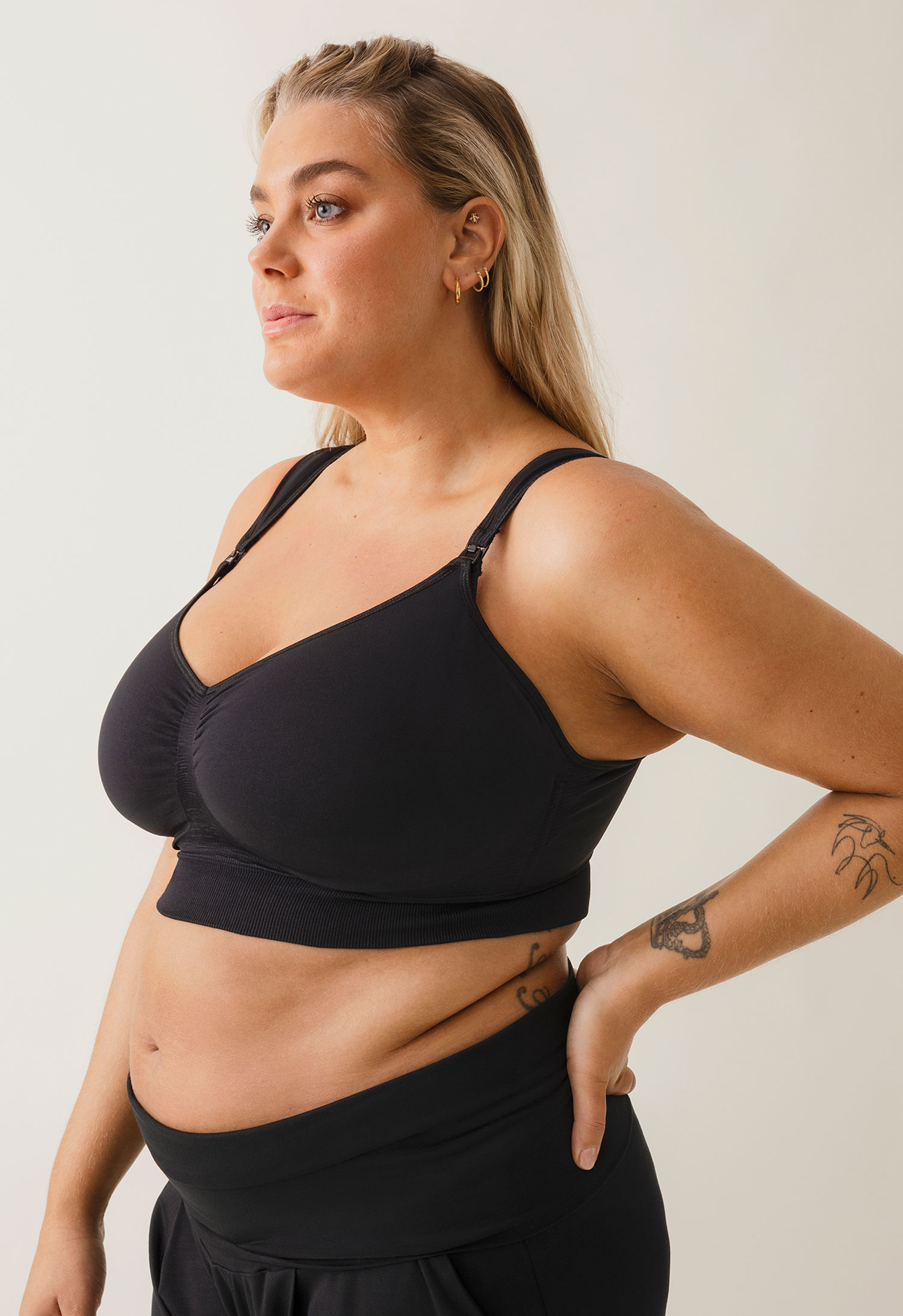 Stødig trådløs amme-BH 75C - 100G - Svart gallery