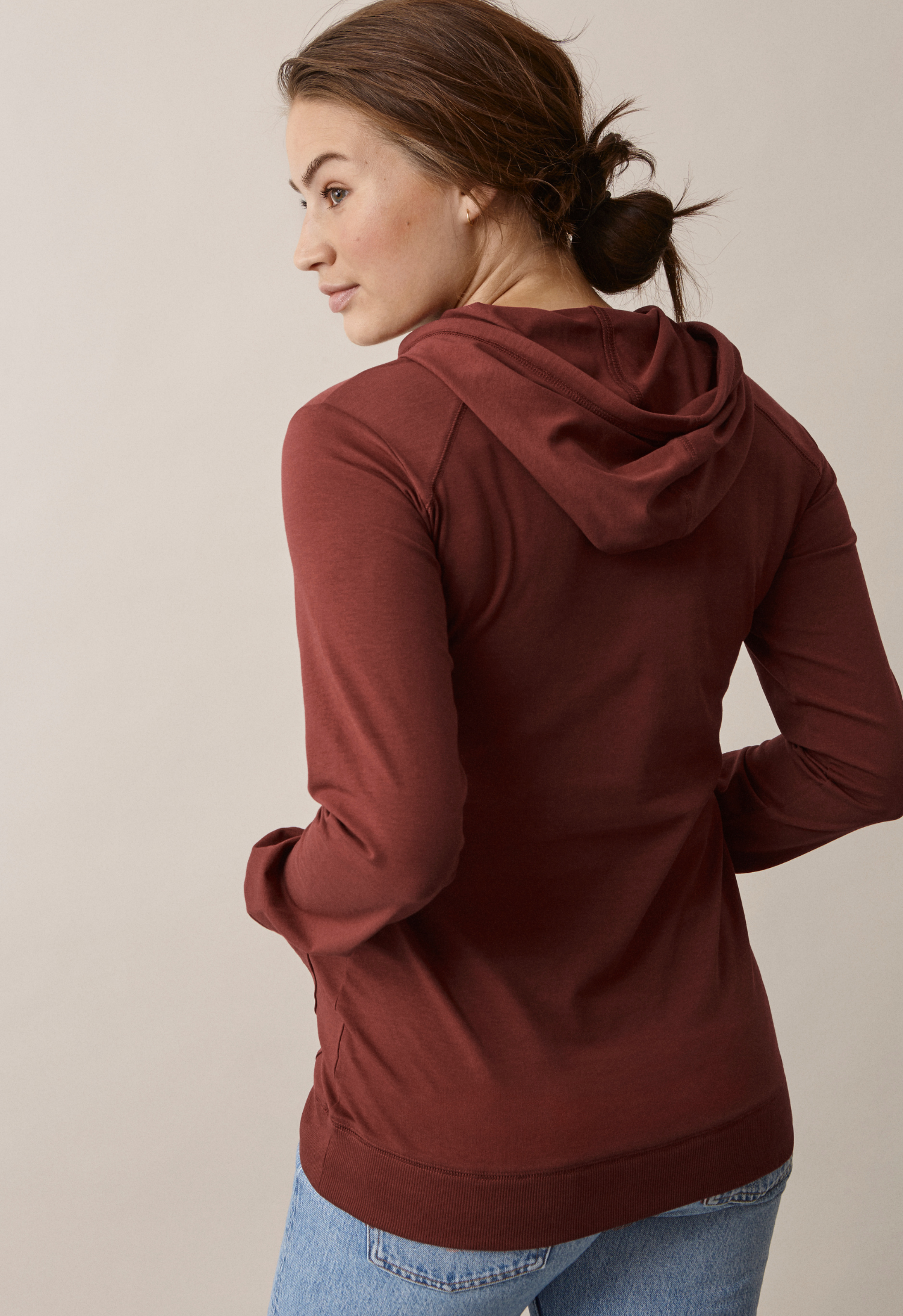 Hettegenser med ammefunksjon og fleecefôr - Cayenne gallery