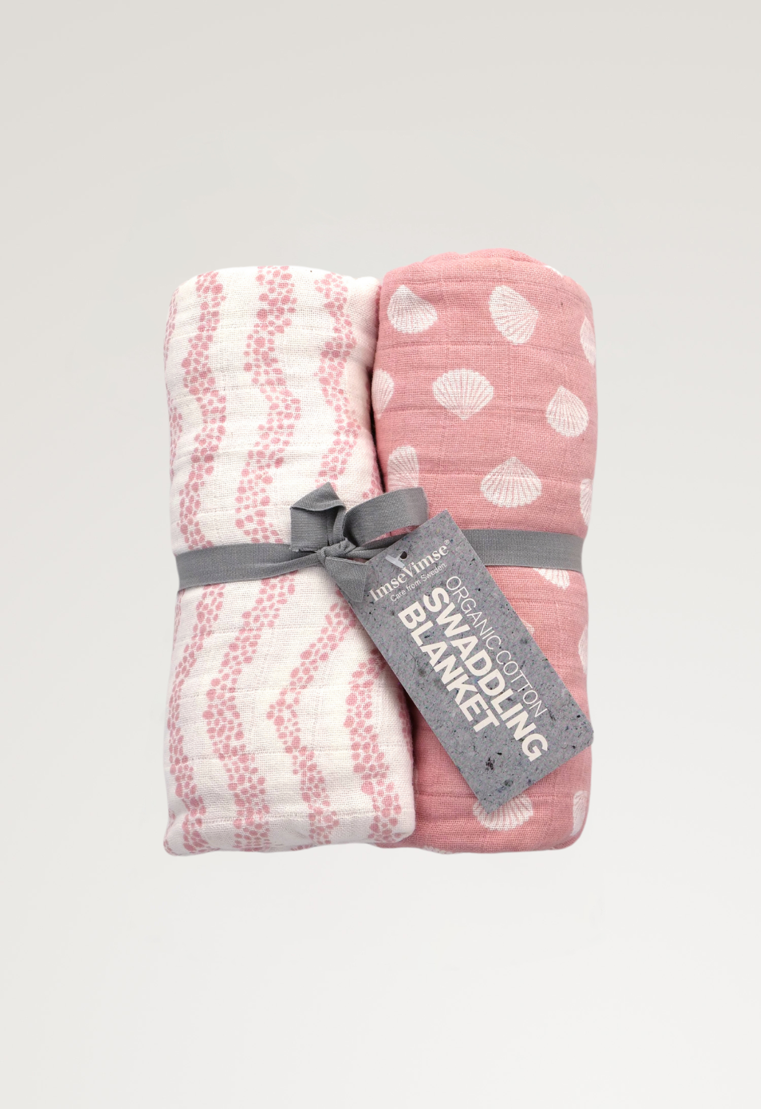 Musselinfilt - Rosa skjell/stein