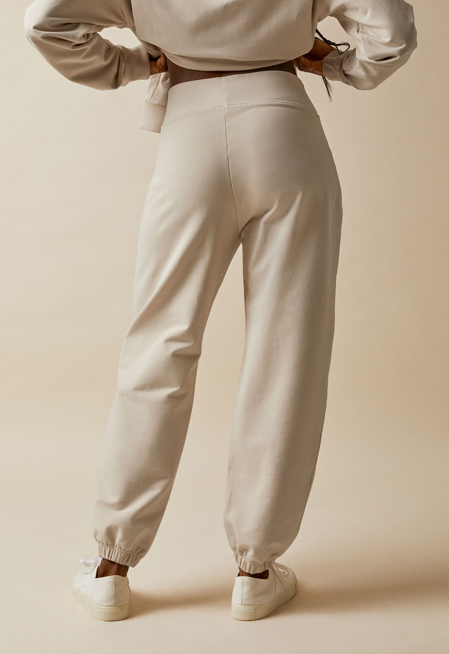 Joggebukse for gravide - Lys beige gallery