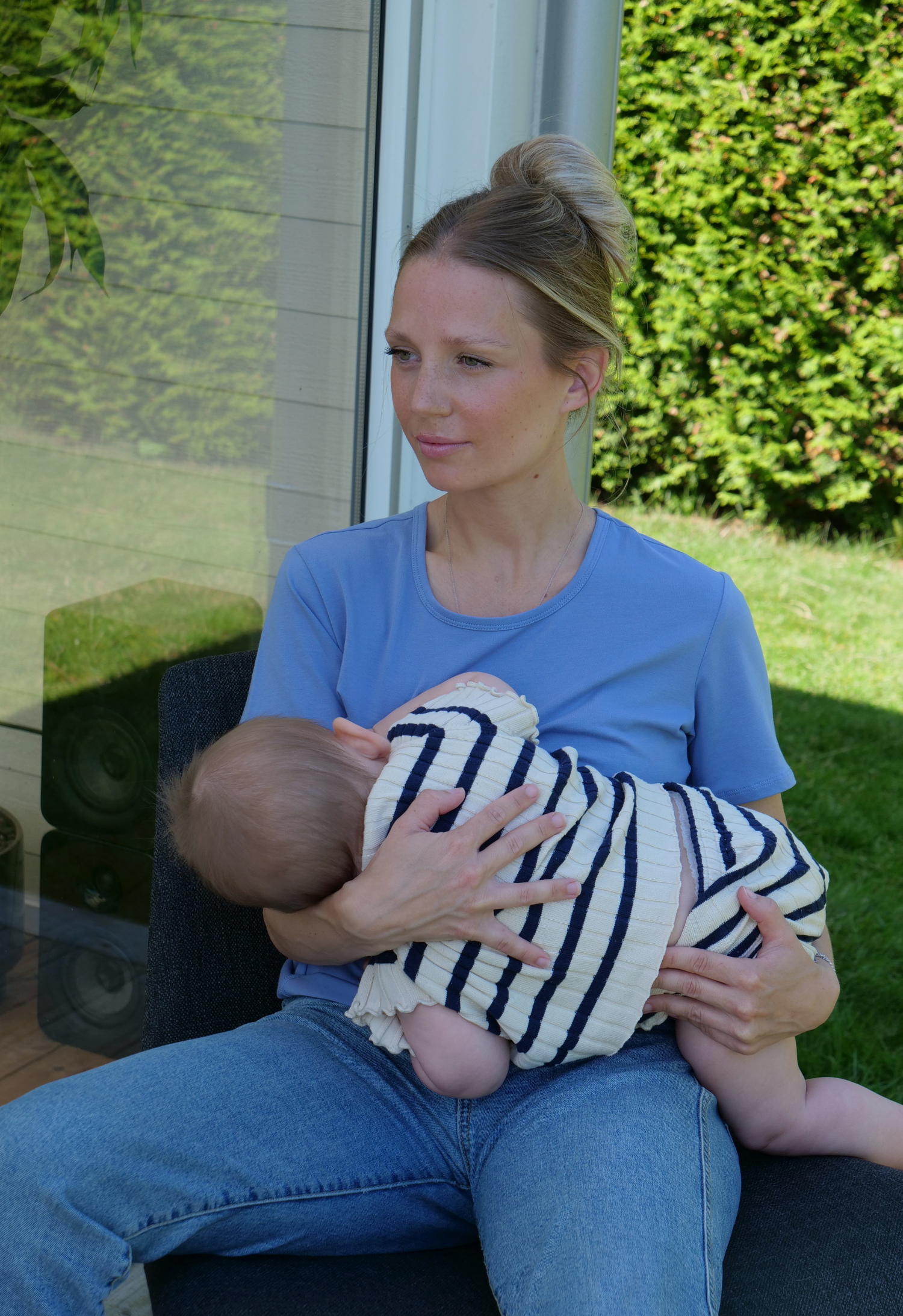 Ammetopp med kort erme Essential - Lyseblå gallery