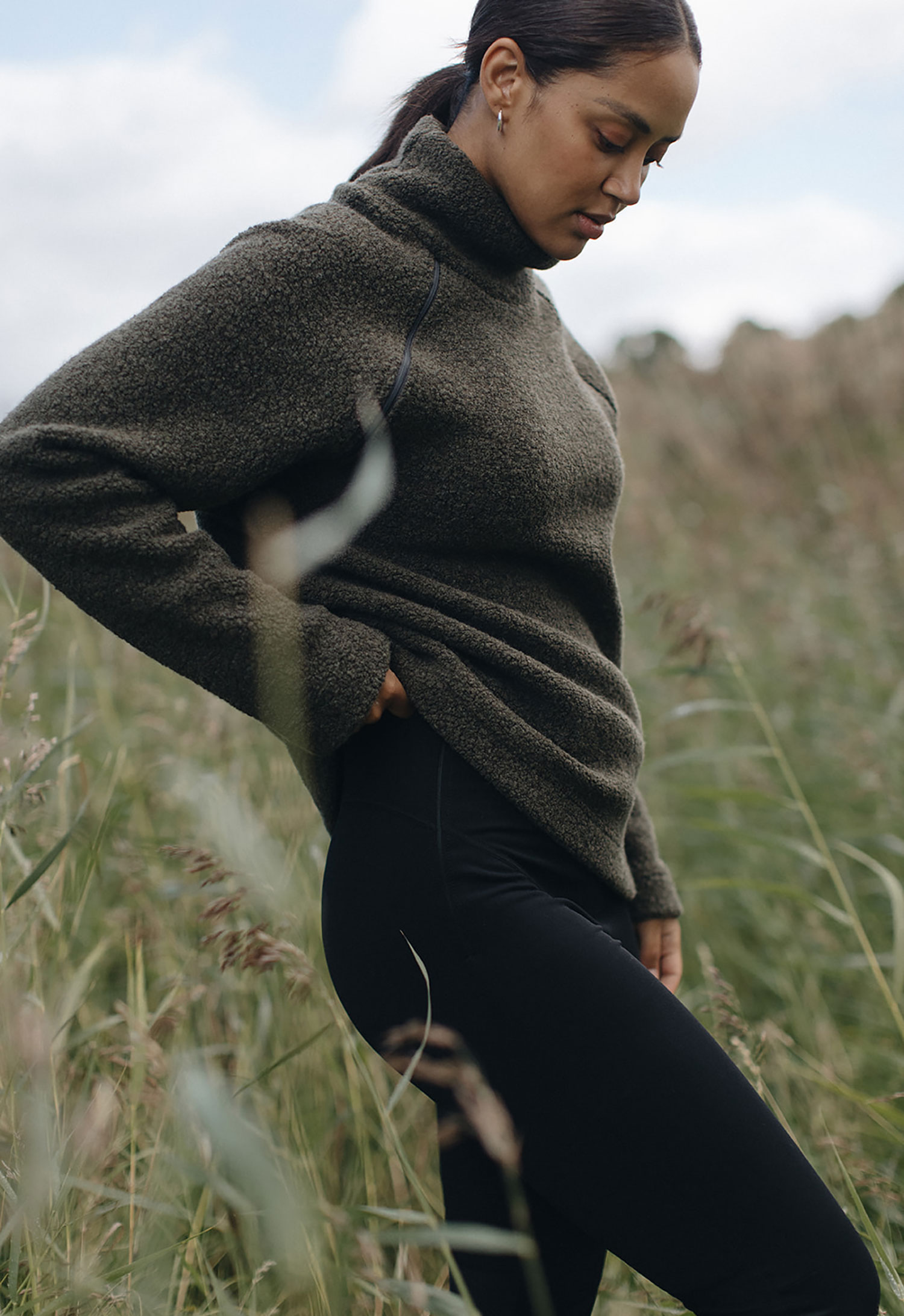 Mammaleggings i tech-fleece - Svart gallery