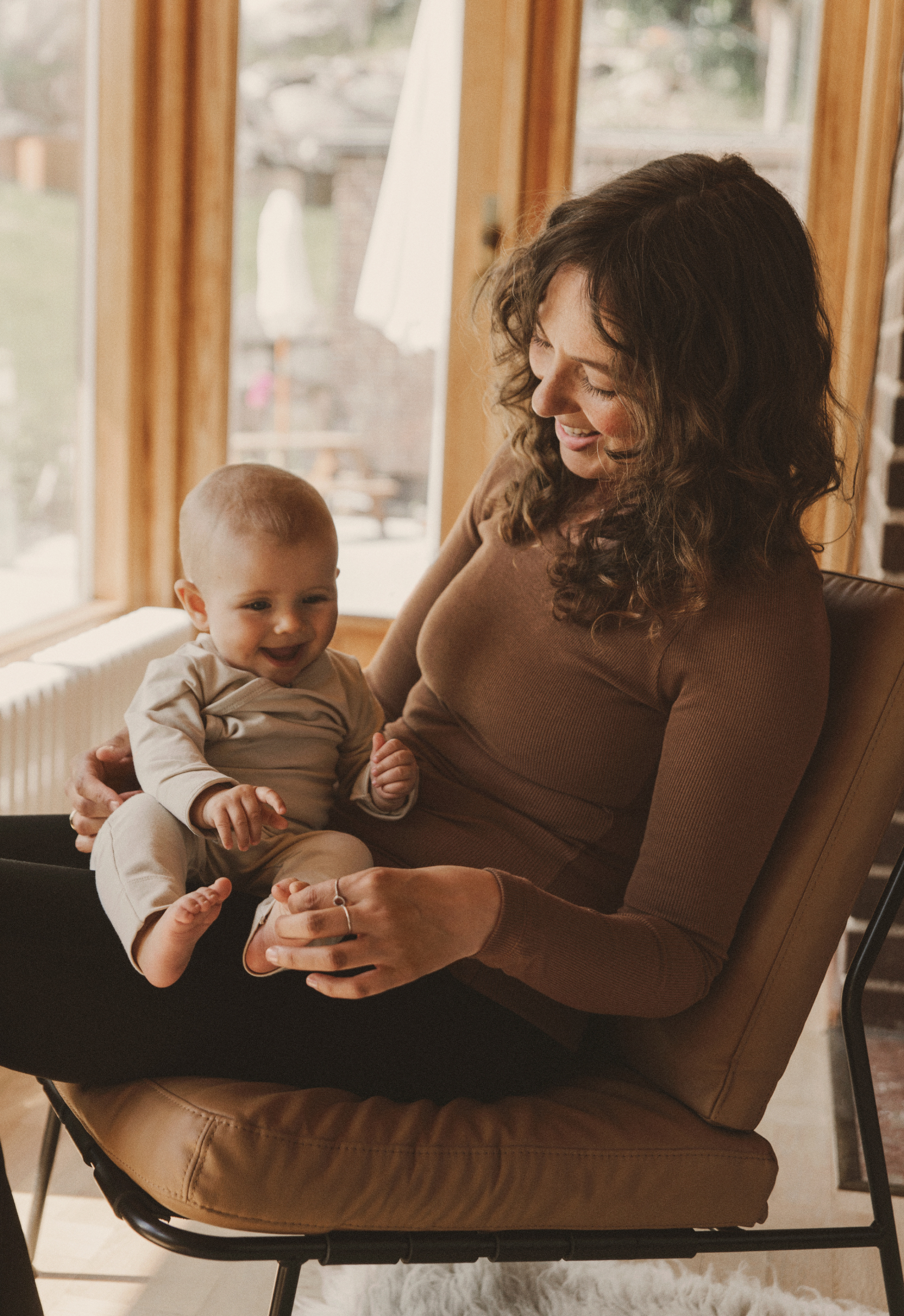 Signe langermet topp - Hasselnøtt gallery