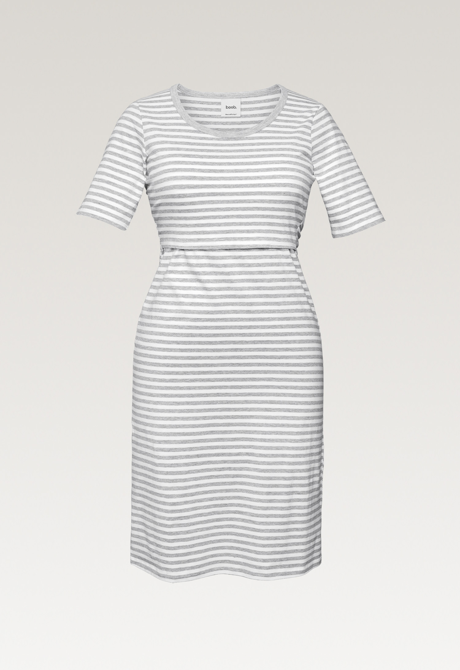 Nattkjole - hvit/gråmelert gallery