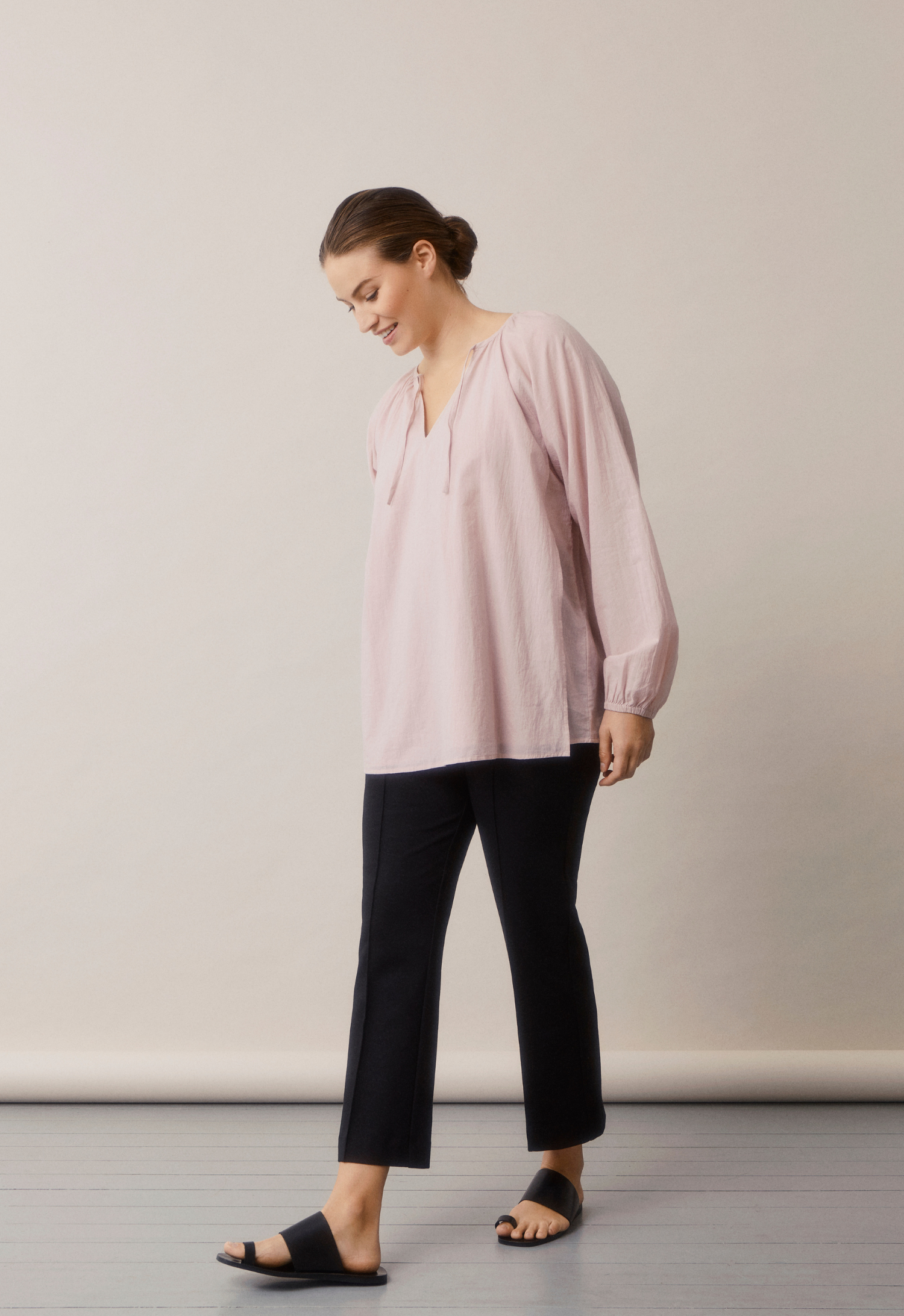 Poetess-bluse - Steingrå gallery